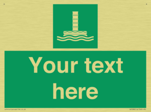 Custom sign safe condition Evacuation chute 